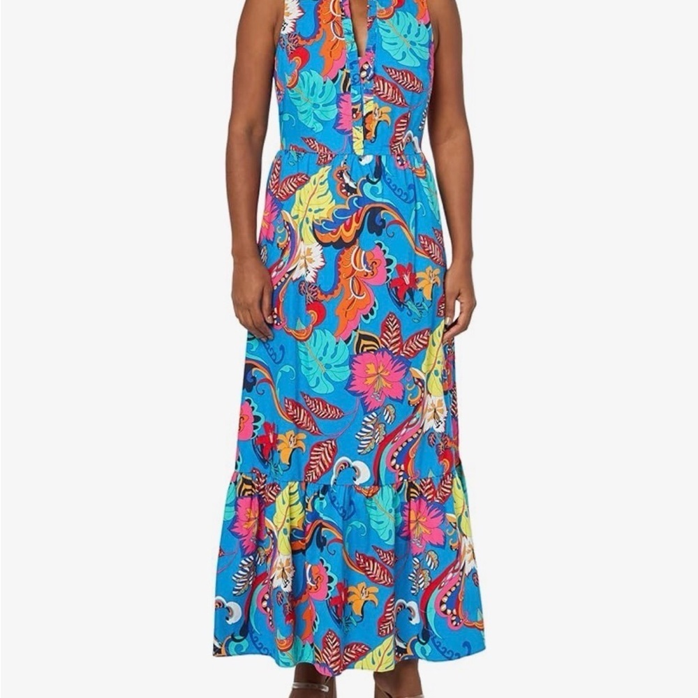 NWT London Times Floral Multicolor Maxi Dress Size 10